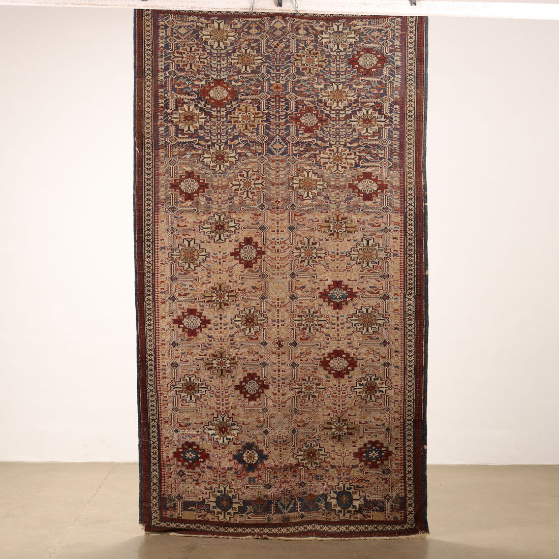 Ancient Asian Carpet Wool Thin Knot Handmade - 107x58 In | Antiques  Carpets
