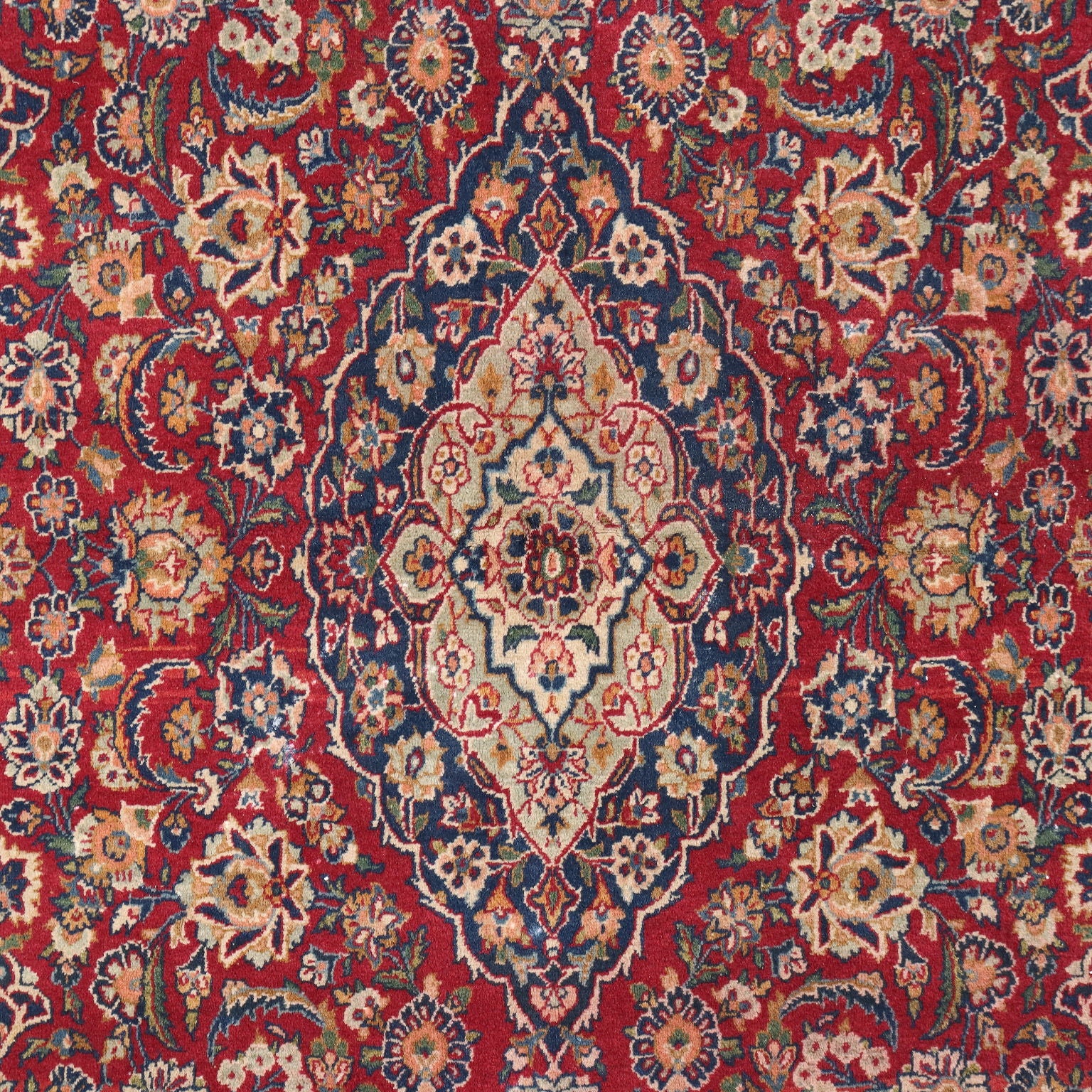 Ancient Keschan Carpet Iran Cotton Wool Thin Knot Handmade | Antiques  Carpets