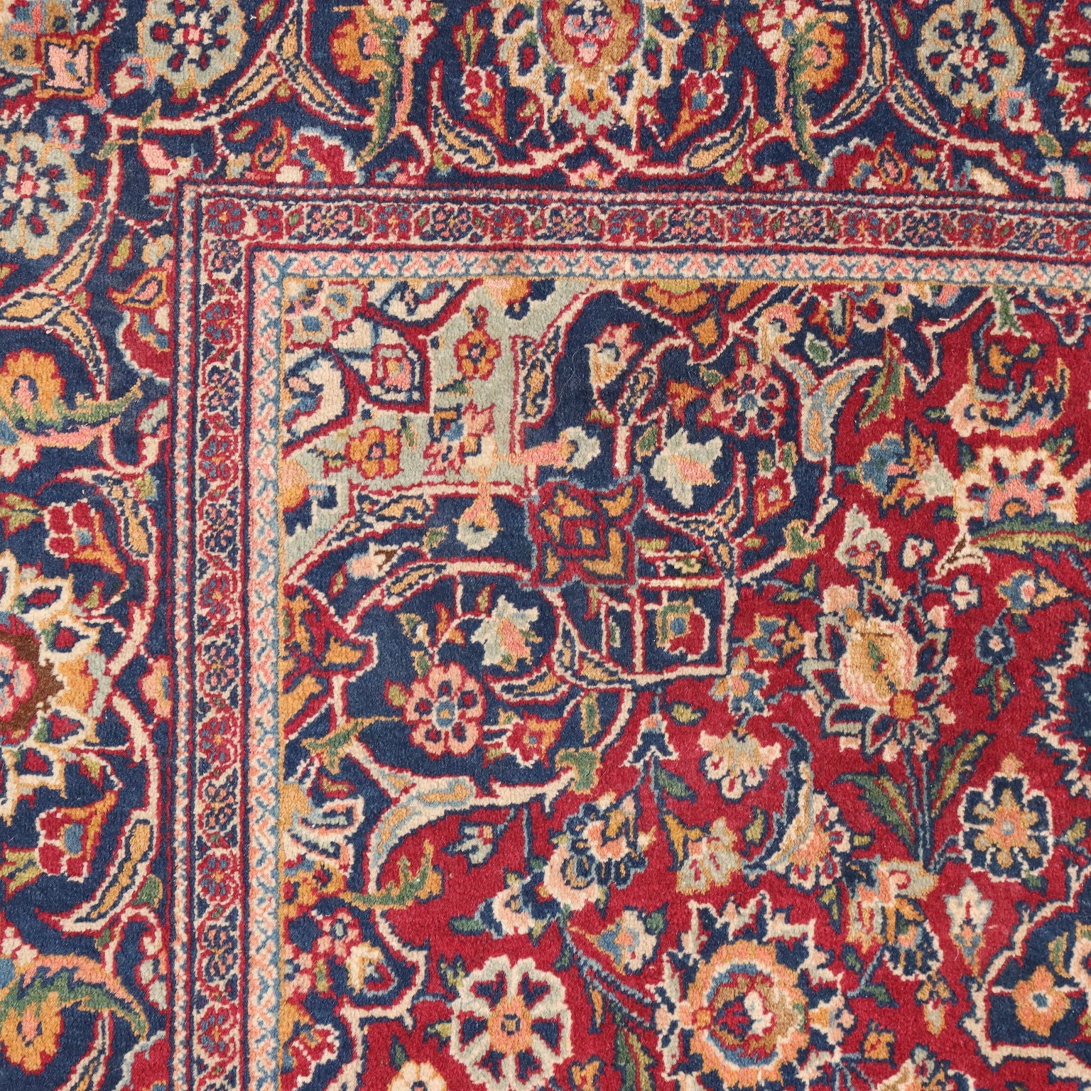 Ancient Keschan Carpet Iran Cotton Wool Thin Knot Handmade | Antiques  Carpets