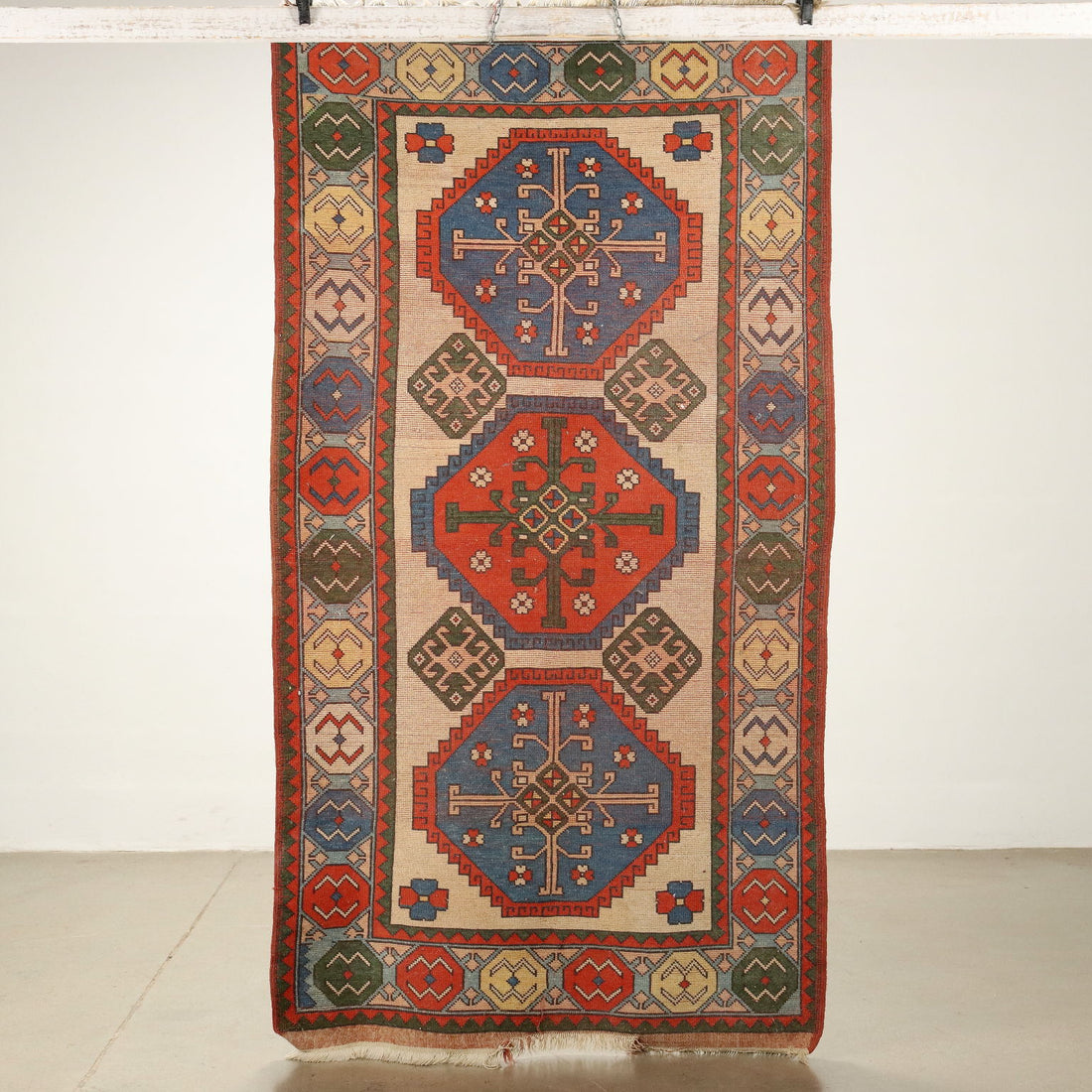 Ancient Kars Carpet Turkey Wool Heavy Knot Handmade - 93 x 51 In | Antiques  Carpets