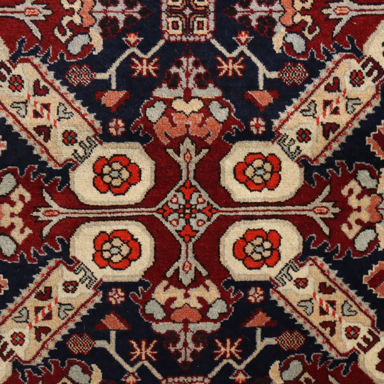 Ancient Ardebil Meskin Carpet Iran Wool Heavy Knot Handmade - 64x48 In | Antiques | Carpets