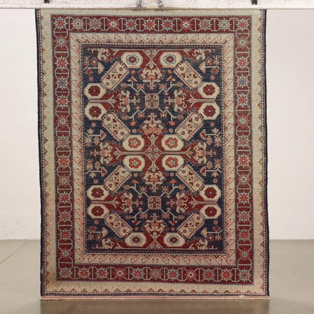 Ancient Ardebil Meskin Carpet Iran Wool Heavy Knot Handmade - 64x48 In | Antiques | Carpets