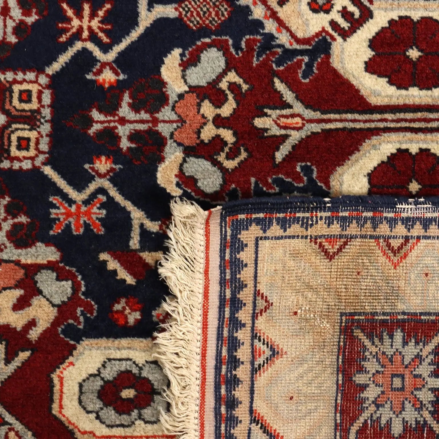 Ancient Ardebil Meskin Carpet Iran Wool Heavy Knot Handmade - 64x48 In | Antiques | Carpets