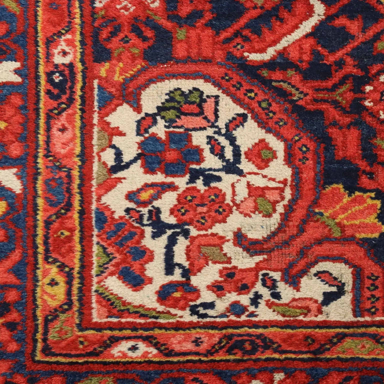Malayer Rug in Cotton and Wool - 
