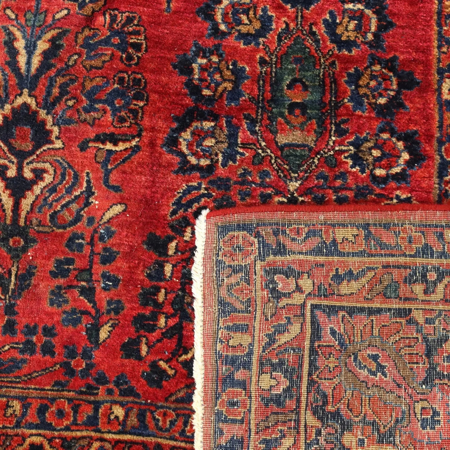American Saruk Rug in Cotton and Wool - 360x262 cm