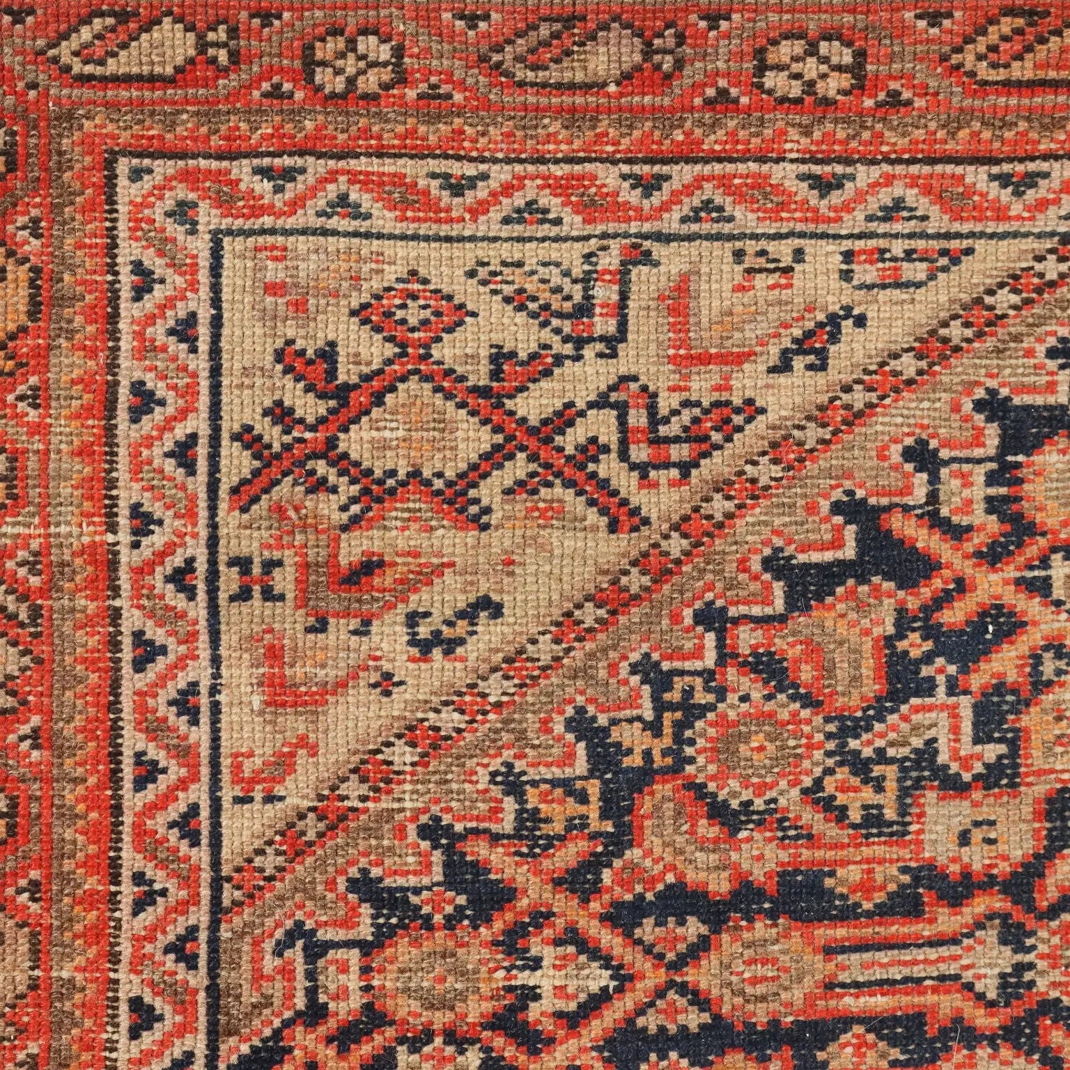Malayer Rug in Cotton and Wool - 