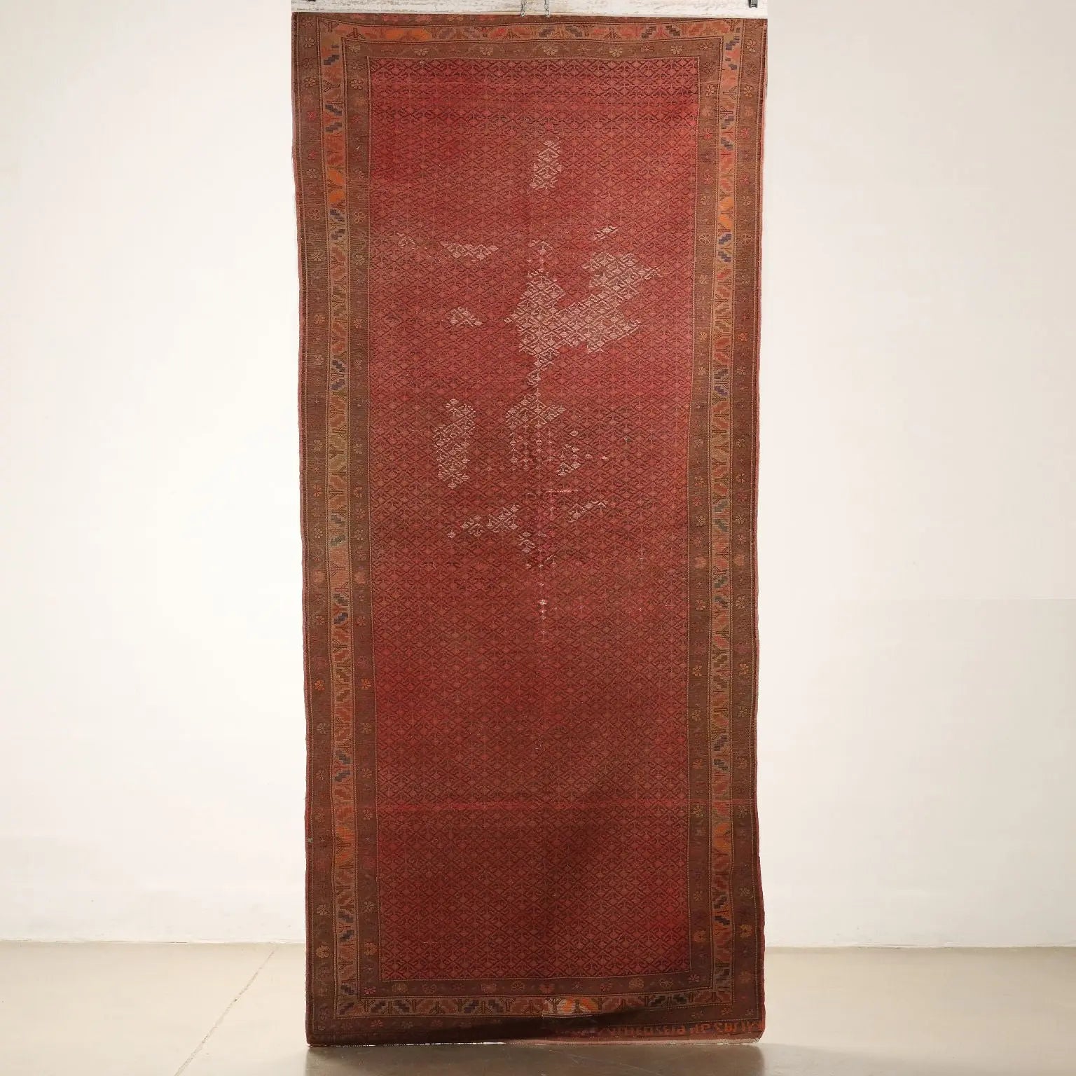 Antique Karabagh Carpet Wool Thin Knot Caucasus 134 x 61 In - 134 x 61 In | Antiques | Carpets