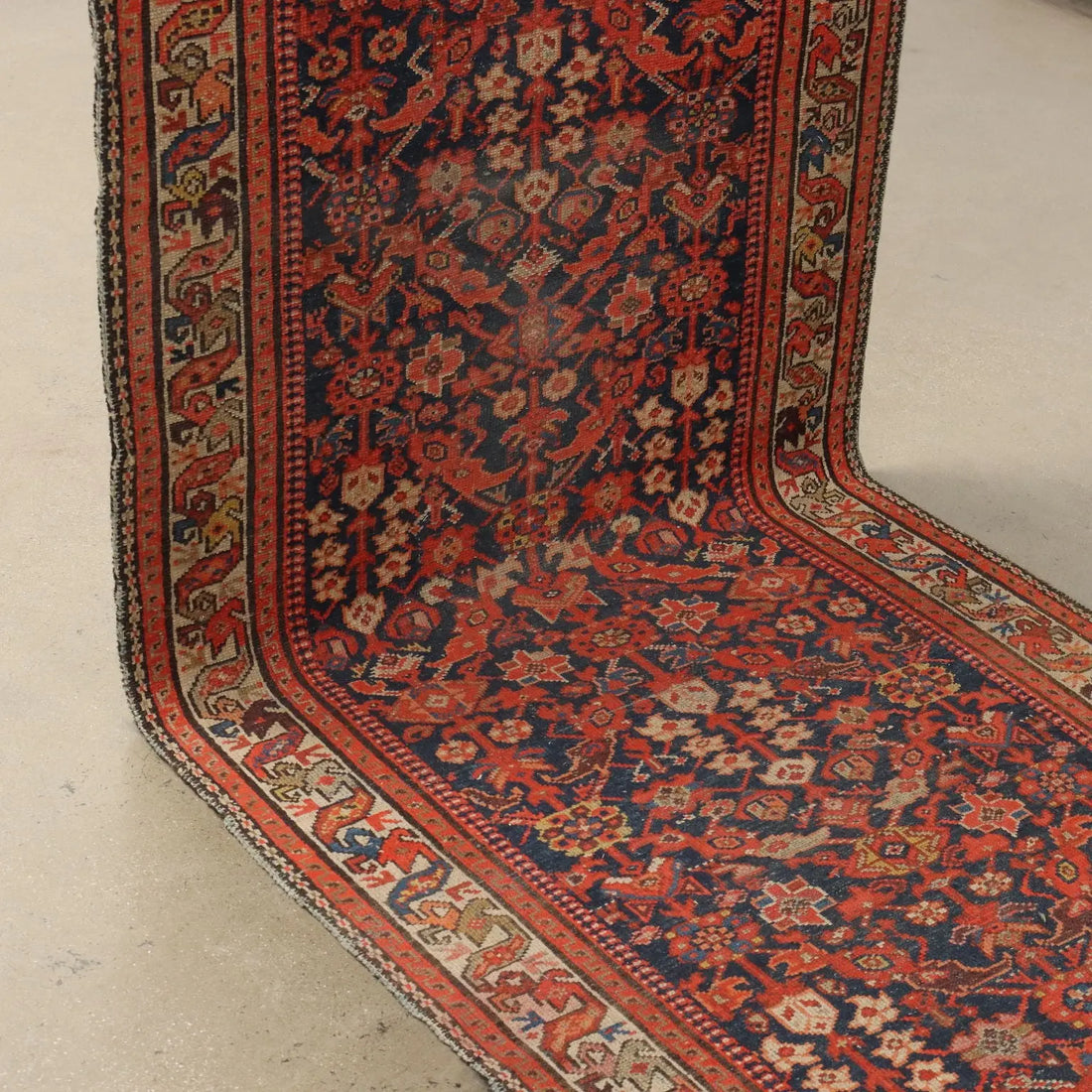 Antique Malayer Carpet Cotton Wool Thin Knot  158 x 38 In - 158 x 38 In | Antiques | Carpets