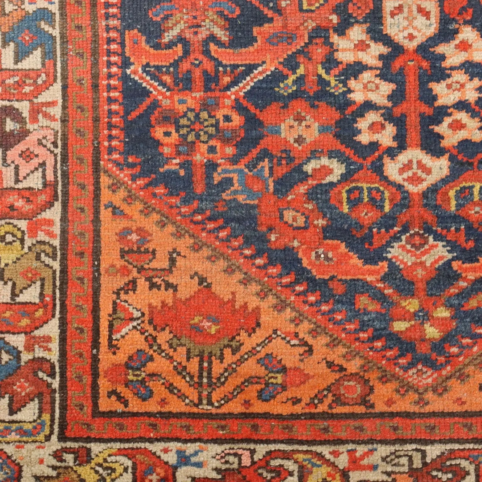 Antique Malayer Carpet Cotton Wool Thin Knot  158 x 38 In - 158 x 38 In | Antiques | Carpets