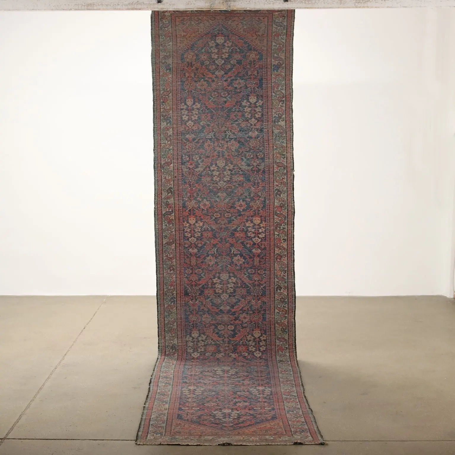 Antique Malayer Carpet Cotton Wool Thin Knot  158 x 38 In - 158 x 38 In | Antiques | Carpets