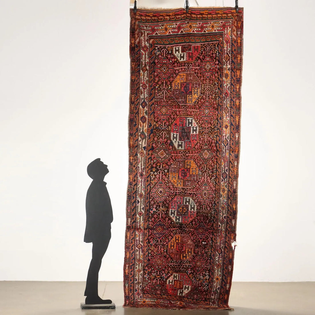 Antique Kazak Carpet Wool Heavy Knot Turkey 149 x 55 In - 149 x 55 In | Antiques | Carpets