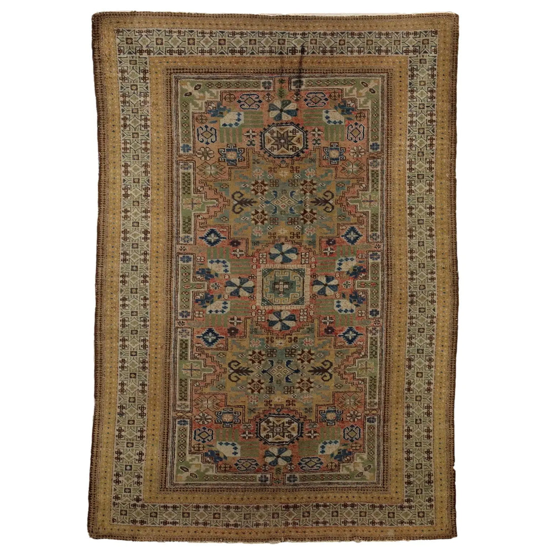 Antique Asian Carpet Cotton Wool Thin Knot 77 x 54 In - 77 x 54 In | Antiques  Carpets