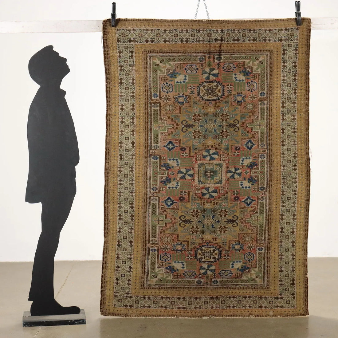Antique Asian Carpet Cotton Wool Thin Knot 77 x 54 In - 77 x 54 In | Antiques  Carpets