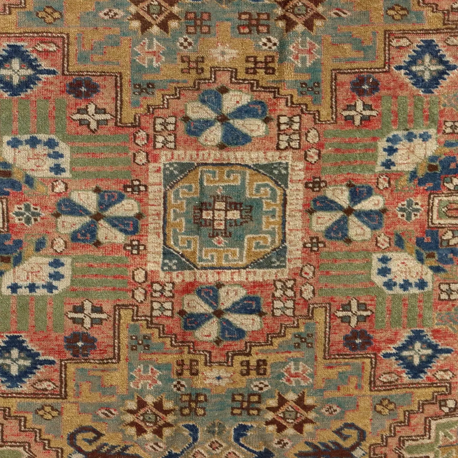 Antique Asian Carpet Cotton Wool Thin Knot 77 x 54 In - 77 x 54 In | Antiques  Carpets