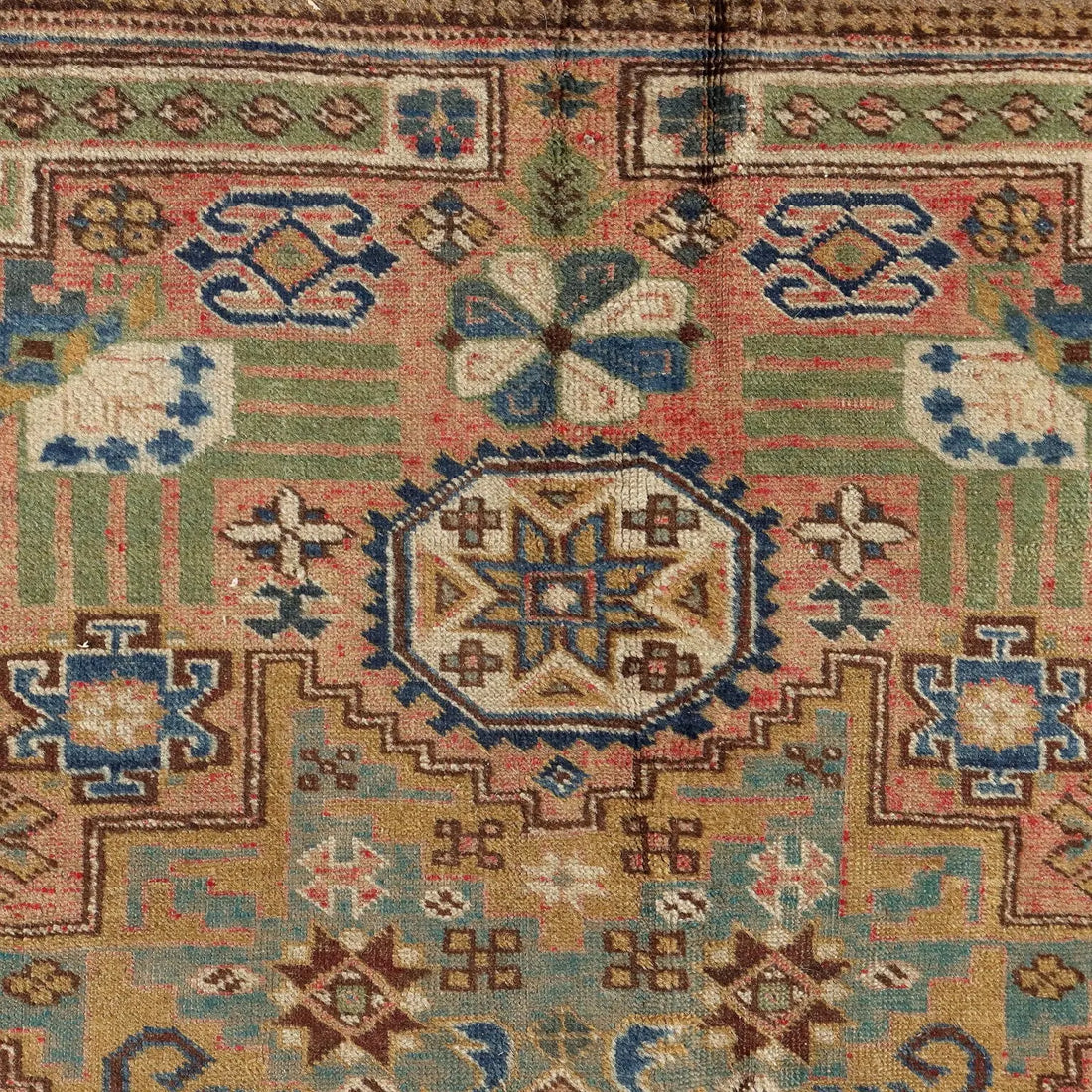 Antique Asian Carpet Cotton Wool Thin Knot 77 x 54 In - 77 x 54 In | Antiques  Carpets