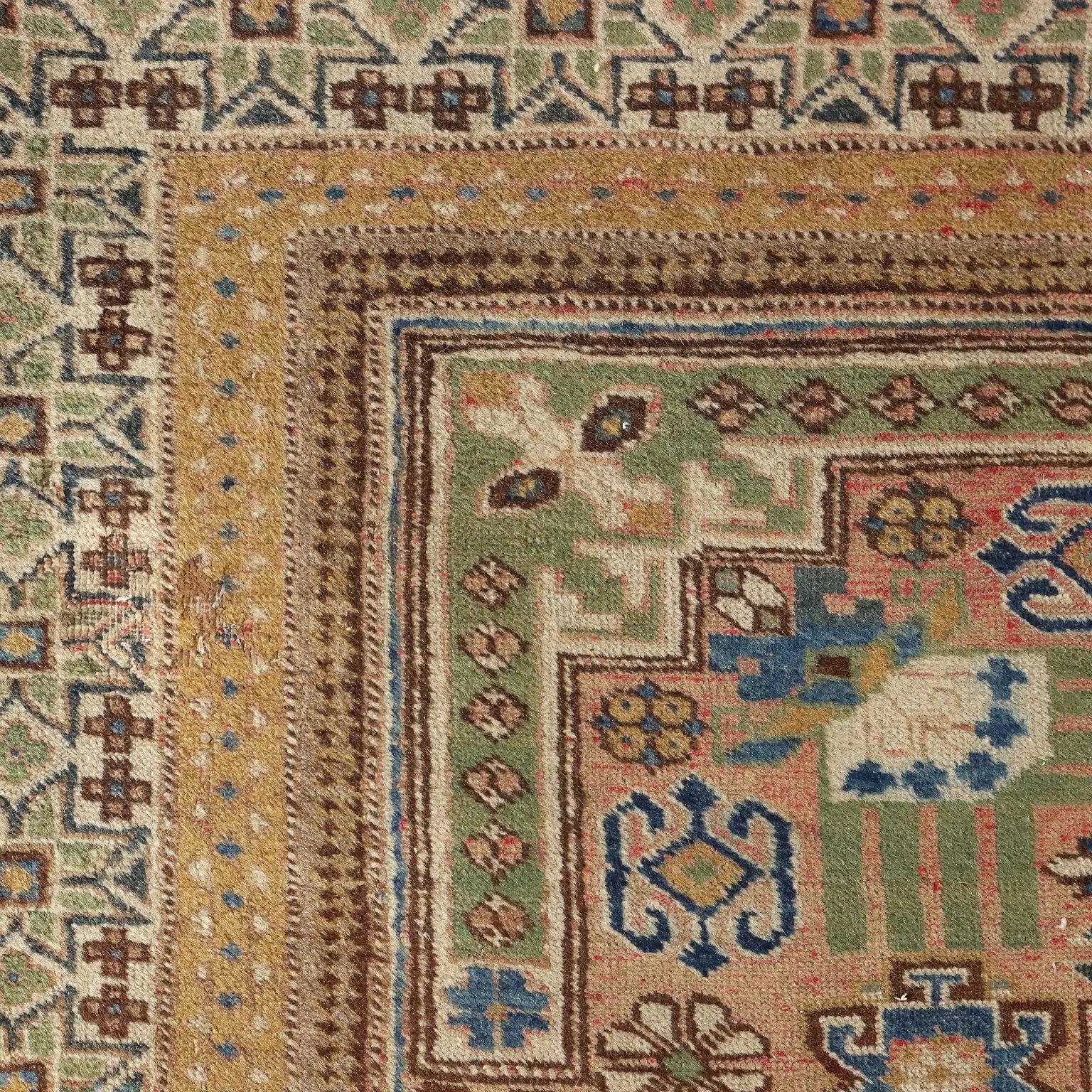 Antique Asian Carpet Cotton Wool Thin Knot 77 x 54 In - 77 x 54 In | Antiques  Carpets