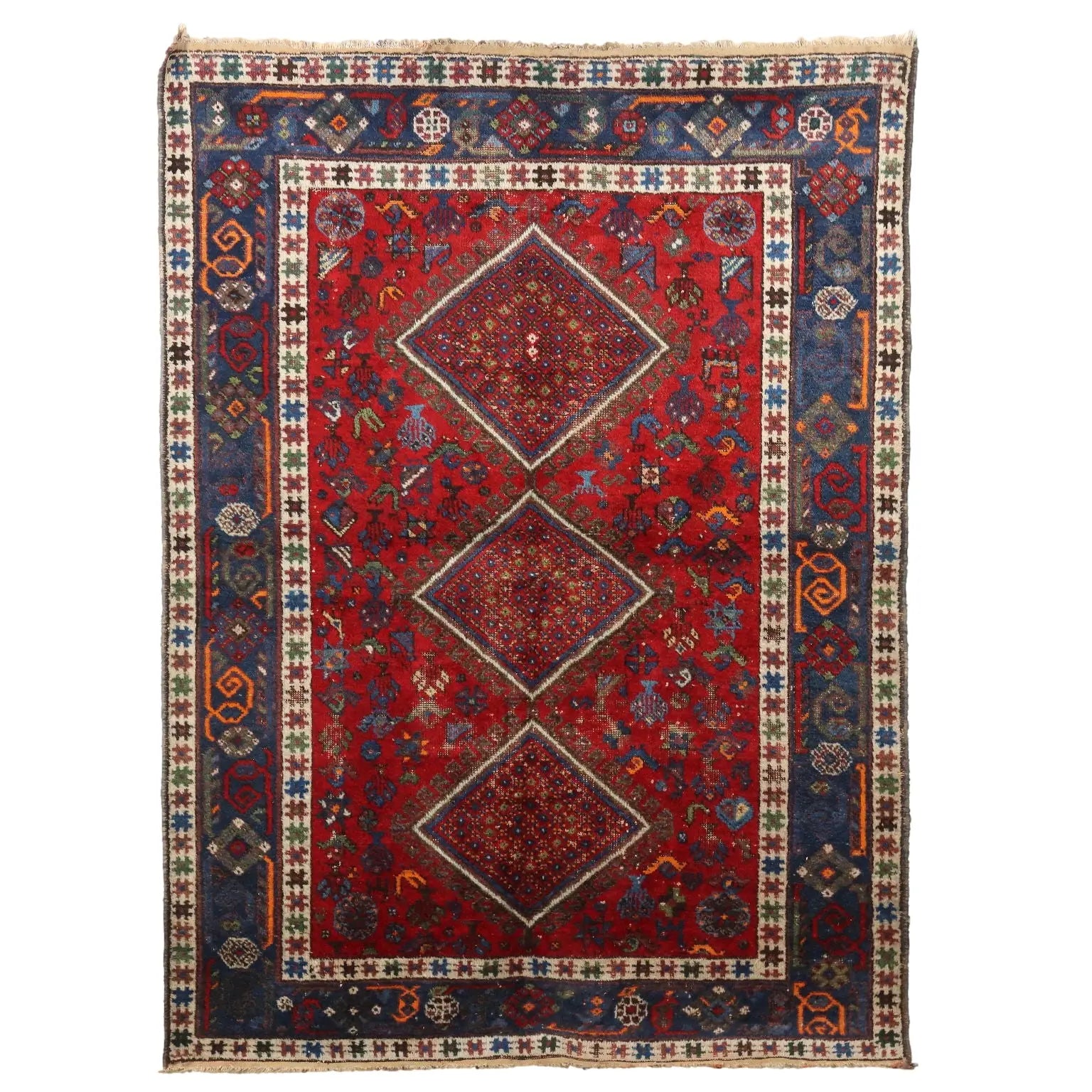 Afshar Rug in Wool - , 190 x 140 cm
