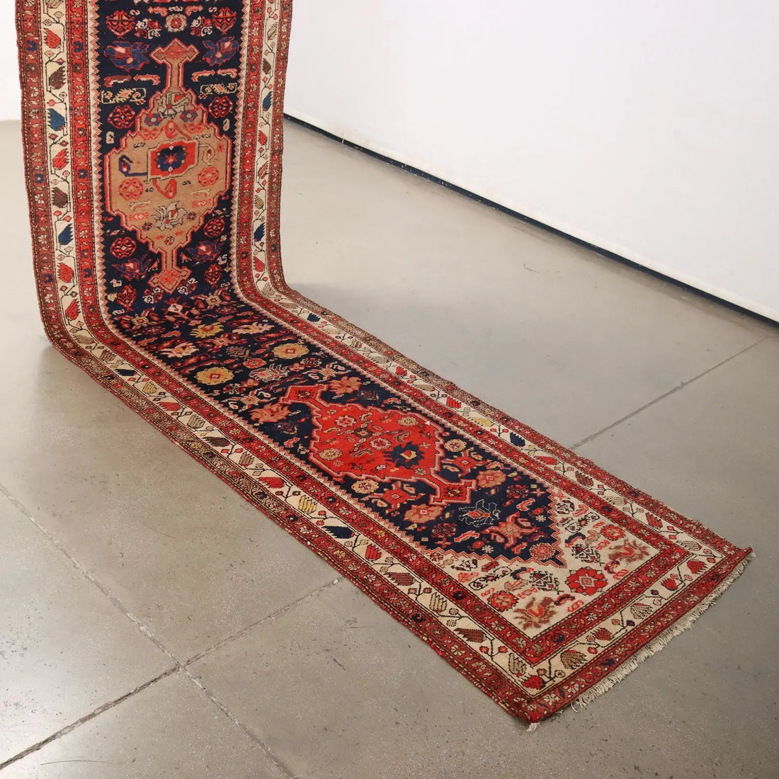 Antique Asian Carpet Cotton Wool Heavy Knot 201 x 39 In - 201 x 39 In | Antiques | Carpets
