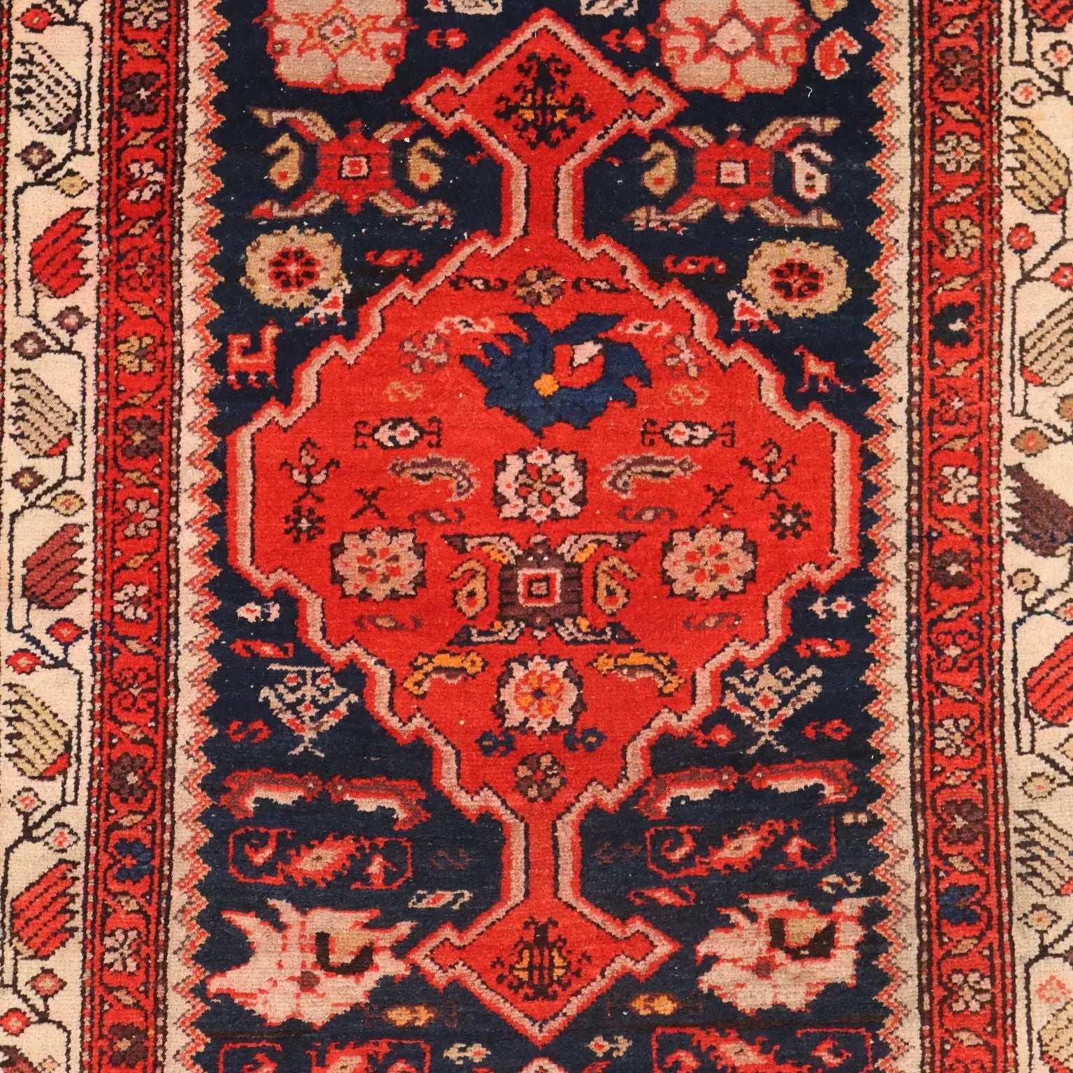 Antique Asian Carpet Cotton Wool Heavy Knot 201 x 39 In - 201 x 39 In | Antiques | Carpets