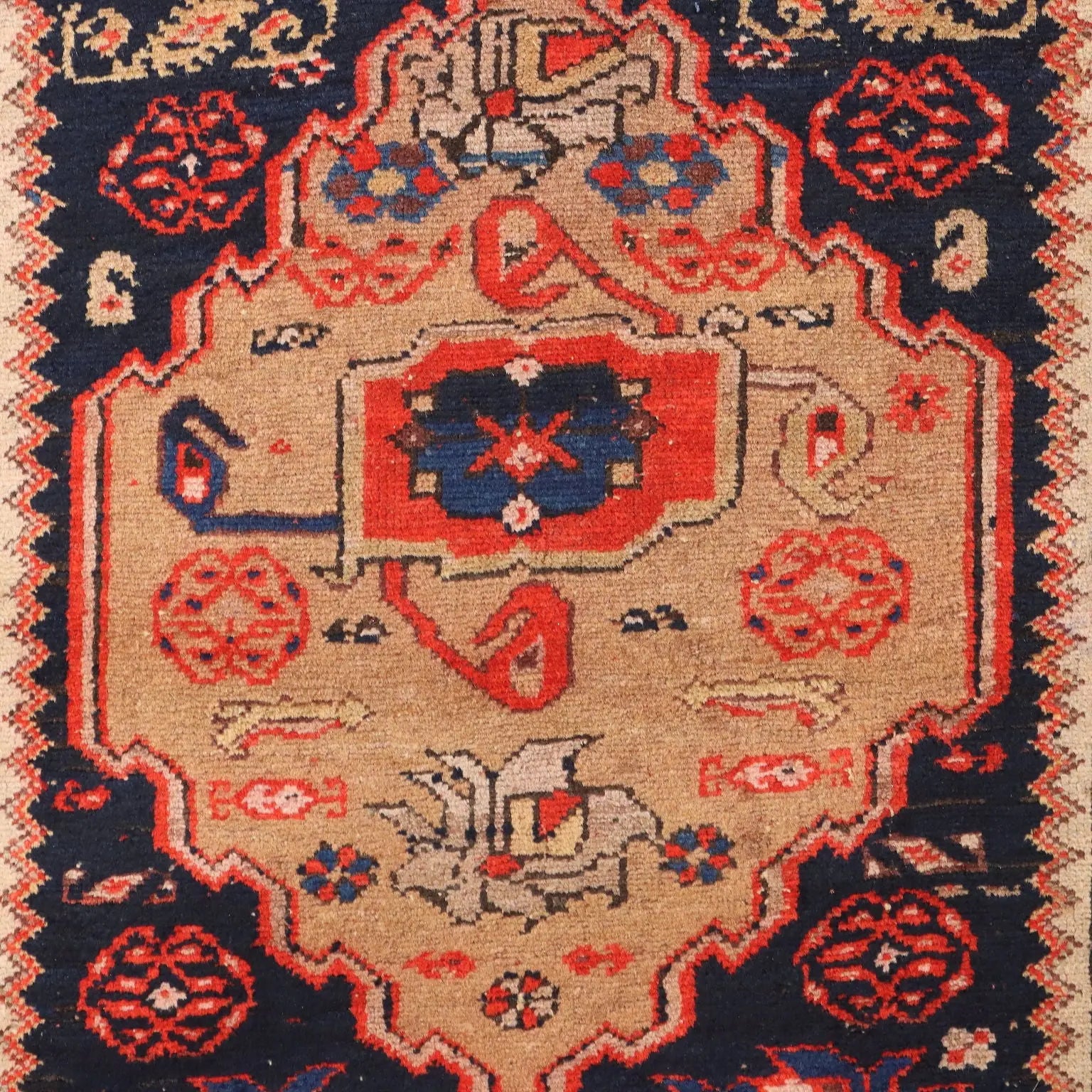 Antique Asian Carpet Cotton Wool Heavy Knot 201 x 39 In - 201 x 39 In | Antiques | Carpets