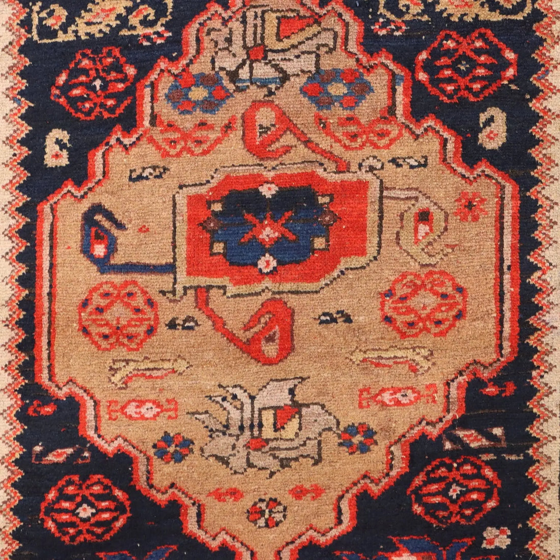 Antique Asian Carpet Cotton Wool Heavy Knot 201 x 39 In - 201 x 39 In | Antiques | Carpets