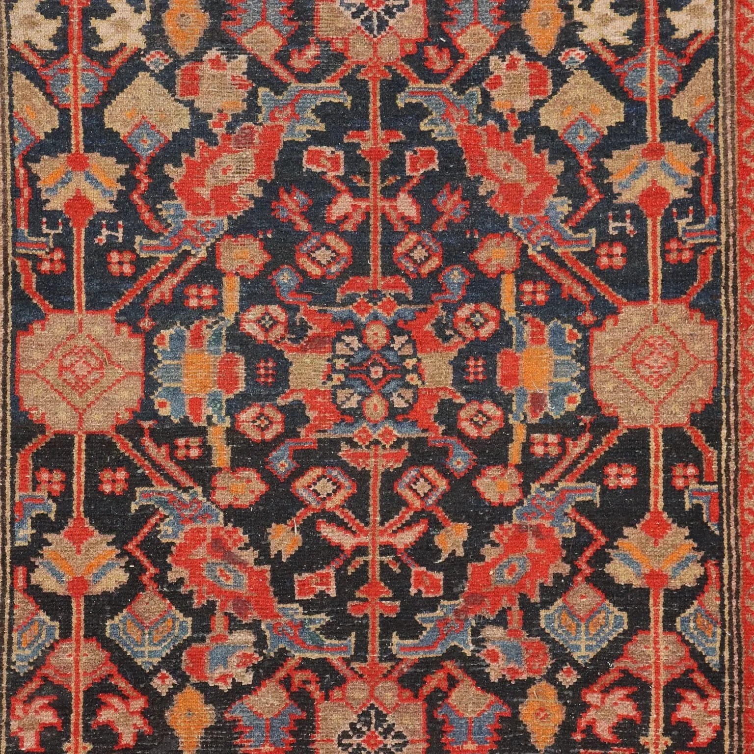 Malayer Rug in Cotton and Wool - 330 x 100 cm