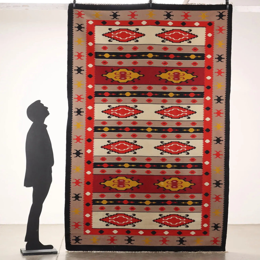 Antique Asian Carpet Cotton Wool Thin Knot Turkey 114 x 75 In - 114 x 75 In | Antiques | Carpets