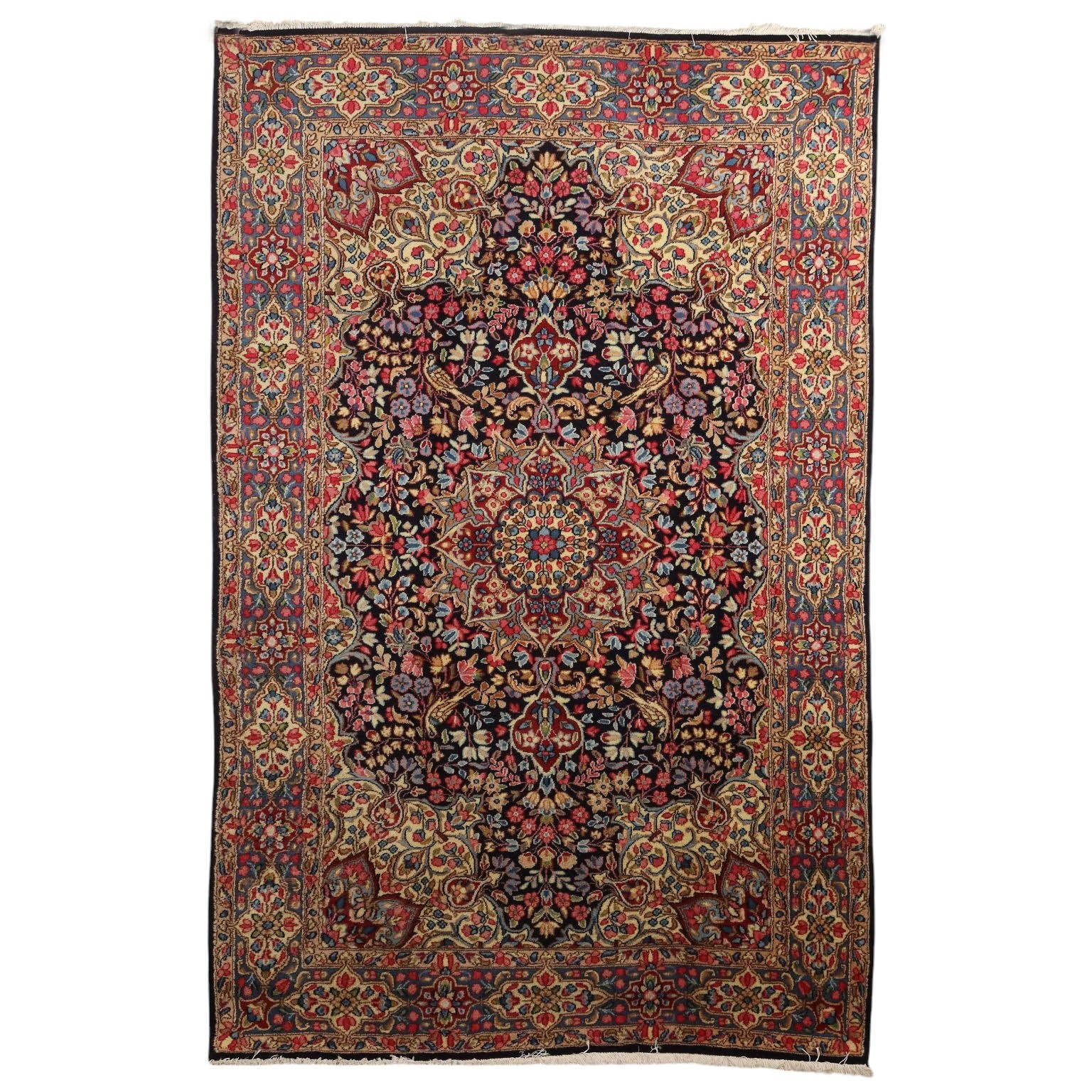 Antique Asian Carpet Cotton Wool Heavy Knot 114 x 74 In Original - 114 x 74 In | Antiques  Carpets