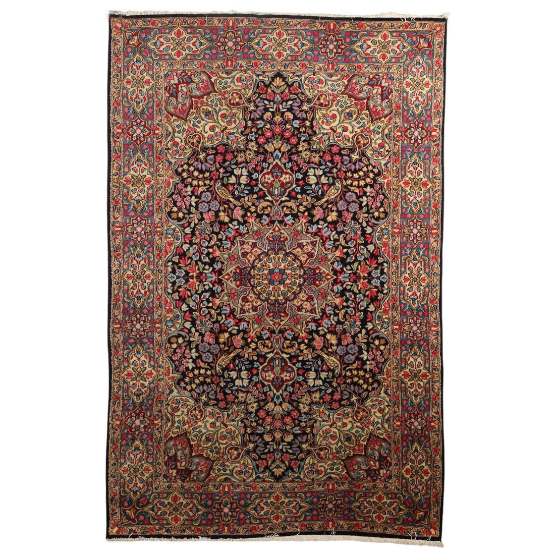 Antique Asian Carpet Cotton Wool Heavy Knot 114 x 74 In Original - 114 x 74 In | Antiques  Carpets