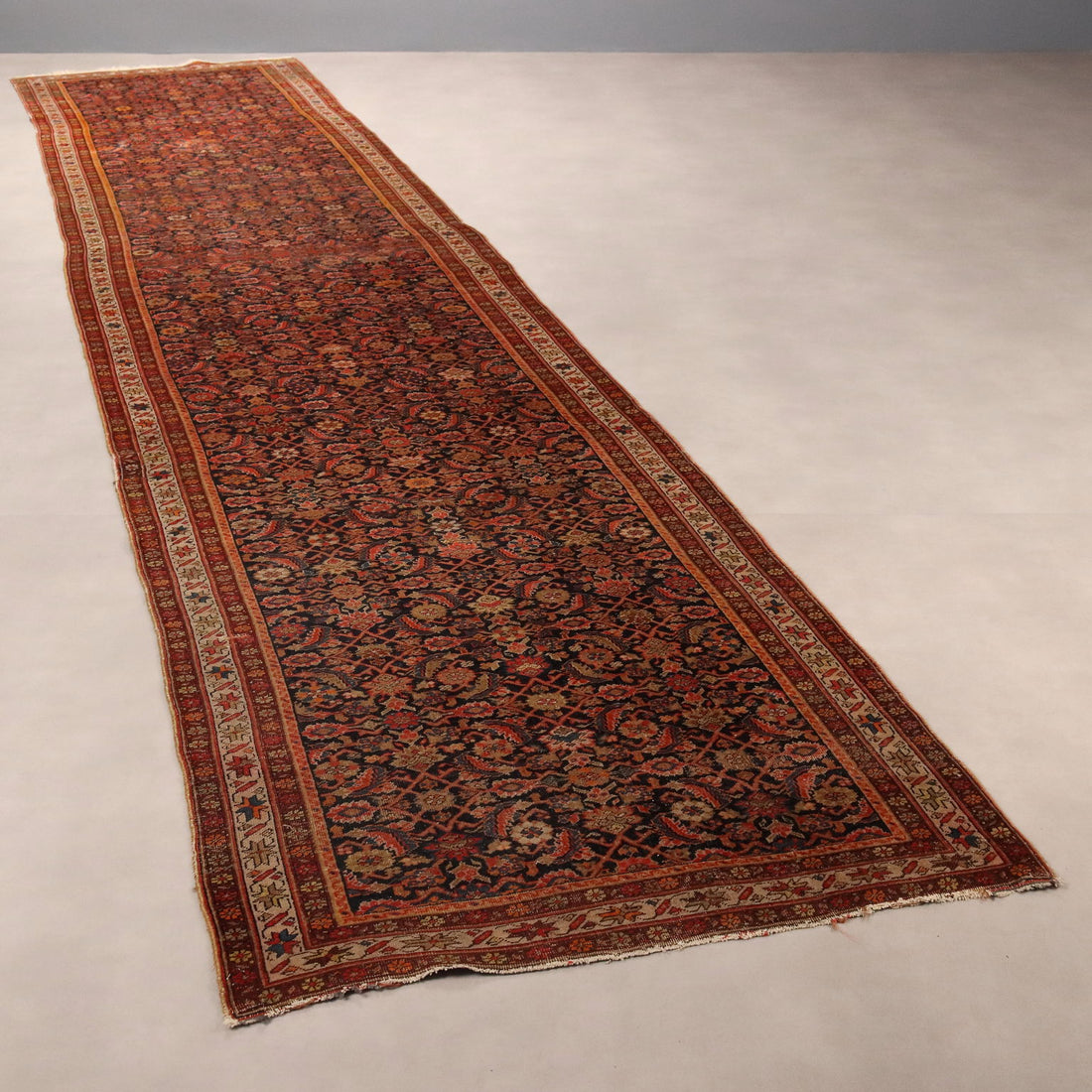 Antique Asian Carpet Cotton Wool Handmade 203 x 43 In - 203 x 43 In | Antiques  Carpets