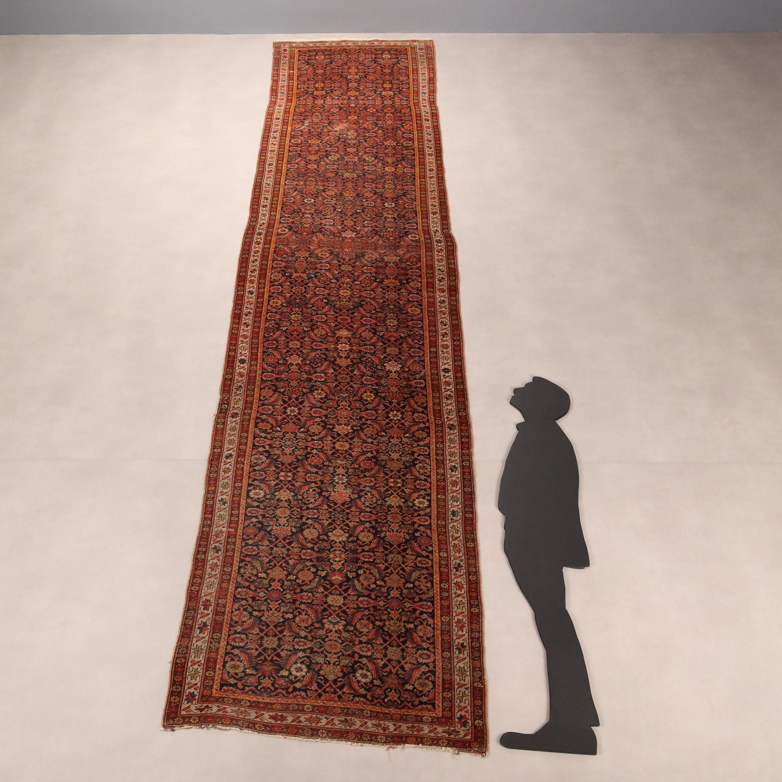 Antique Asian Carpet Cotton Wool Handmade 203 x 43 In - 203 x 43 In | Antiques  Carpets