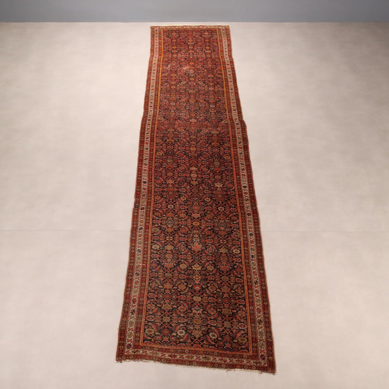 Antique Asian Carpet Cotton Wool Handmade 203 x 43 In - 203 x 43 In | Antiques  Carpets
