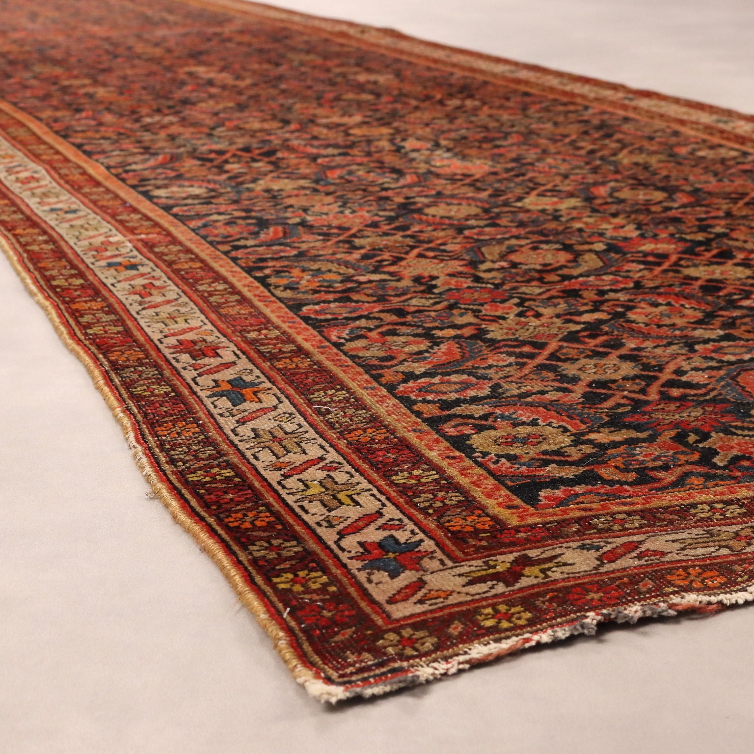 Antique Asian Carpet Cotton Wool Handmade 203 x 43 In - 203 x 43 In | Antiques  Carpets