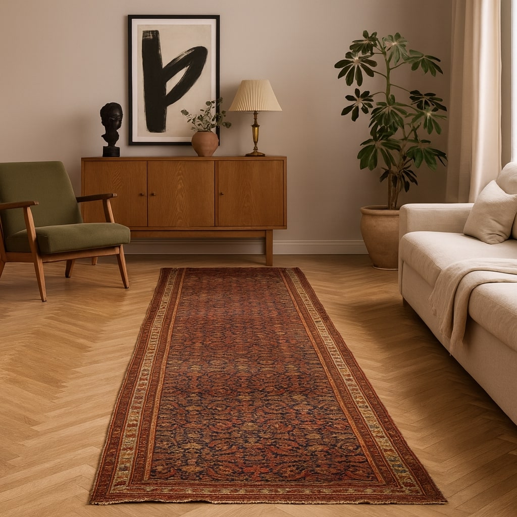 Antique Asian Carpet Cotton Wool Handmade 203 x 43 In - 203 x 43 In | Antiques  Carpets