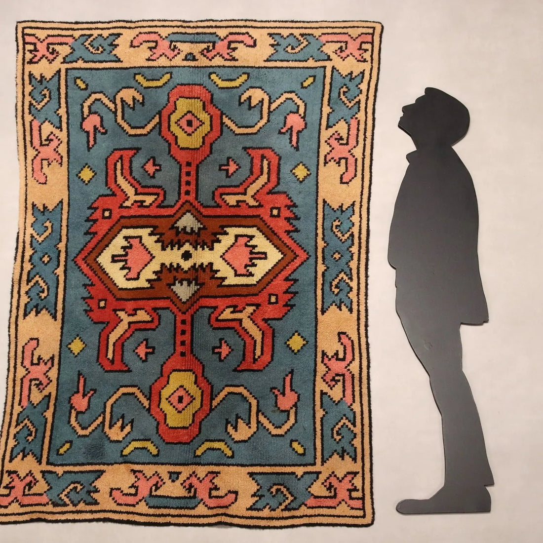 Vintage Cotton and Wool Rug 210 x 130 cm