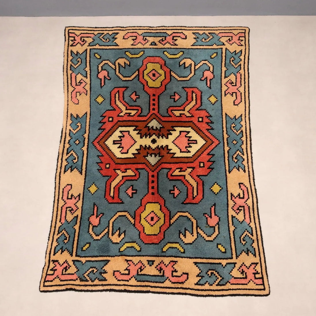 Vintage Cotton and Wool Rug 210 x 130 cm