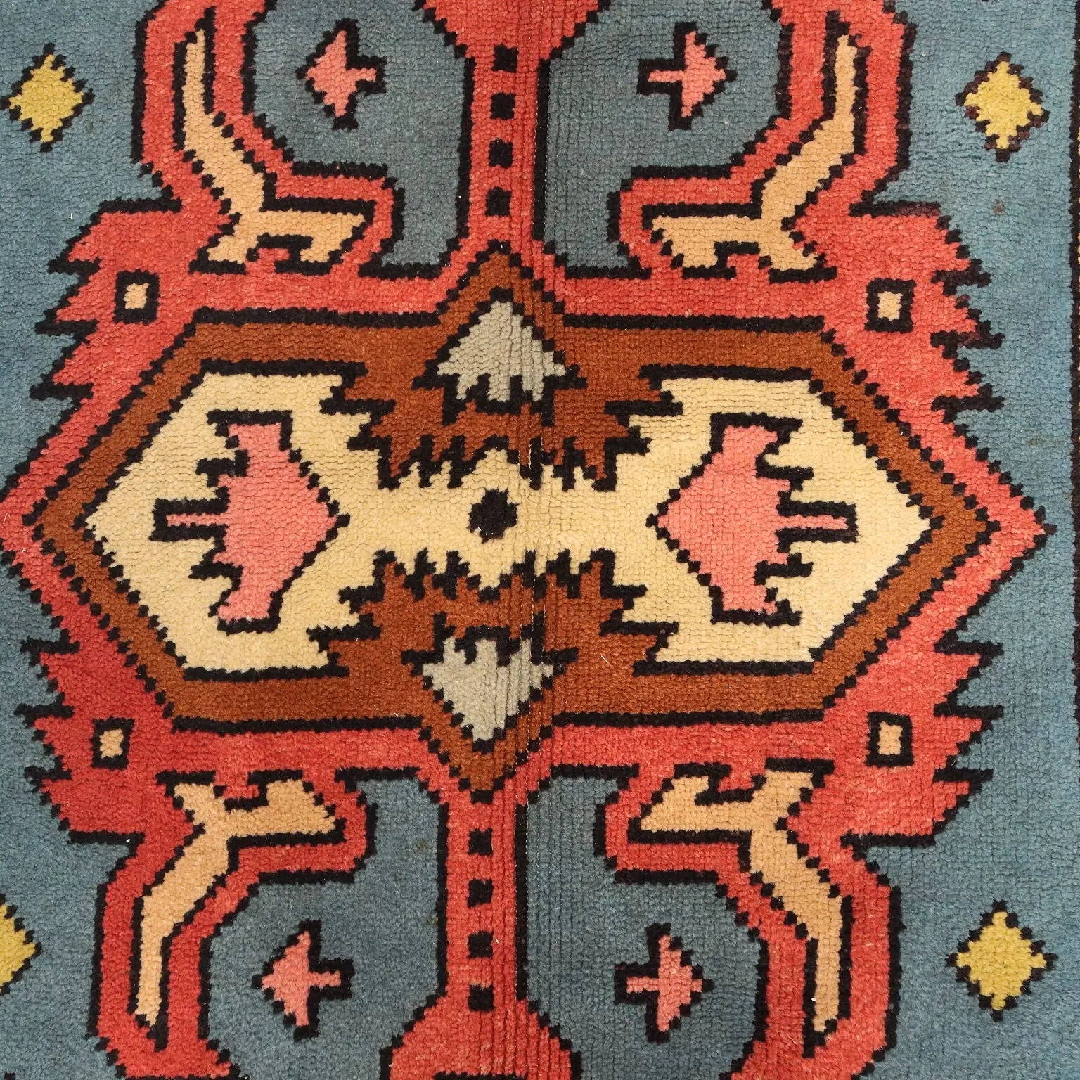 Vintage Cotton and Wool Rug 210 x 130 cm
