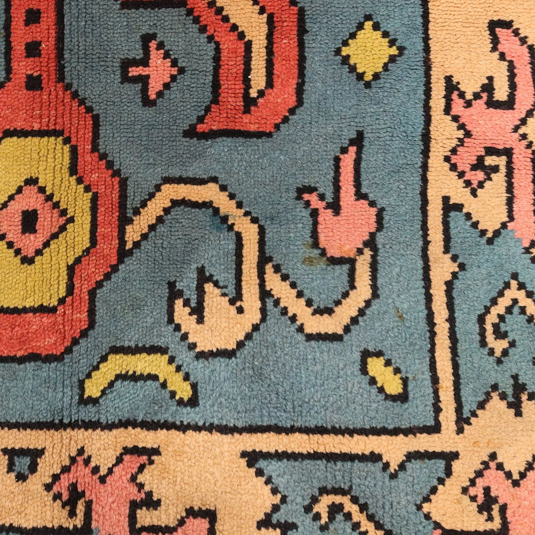 Vintage Cotton and Wool Rug 210 x 130 cm