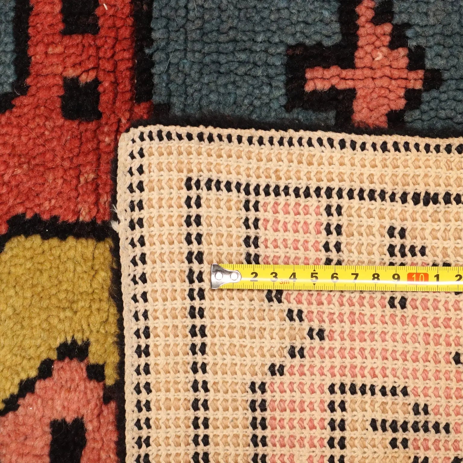 Vintage Cotton and Wool Rug 210 x 130 cm