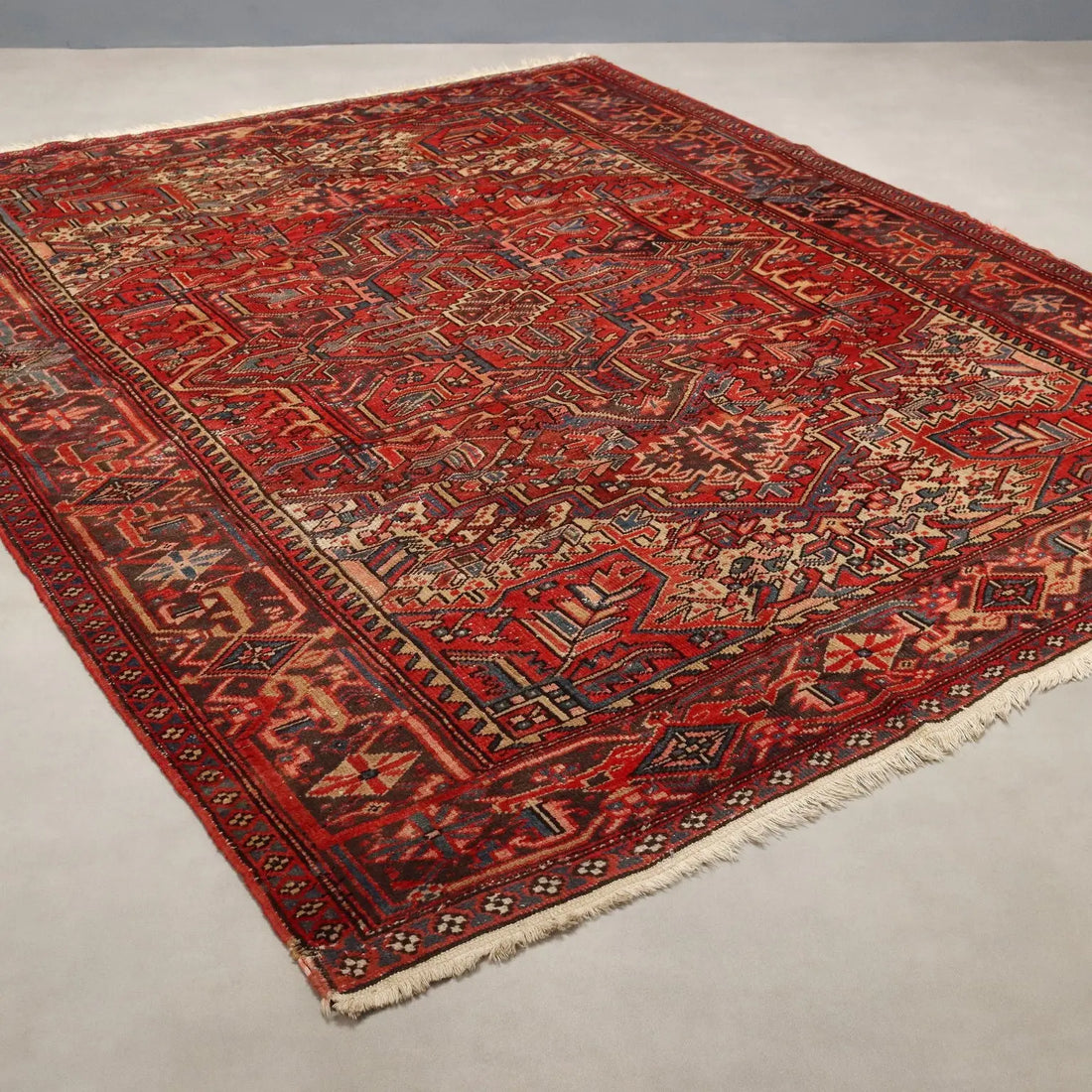 Antique Asian Carpet Cotton Hand Knotted 106 x 87 In - 106 x 87 In | Antiques | Carpets