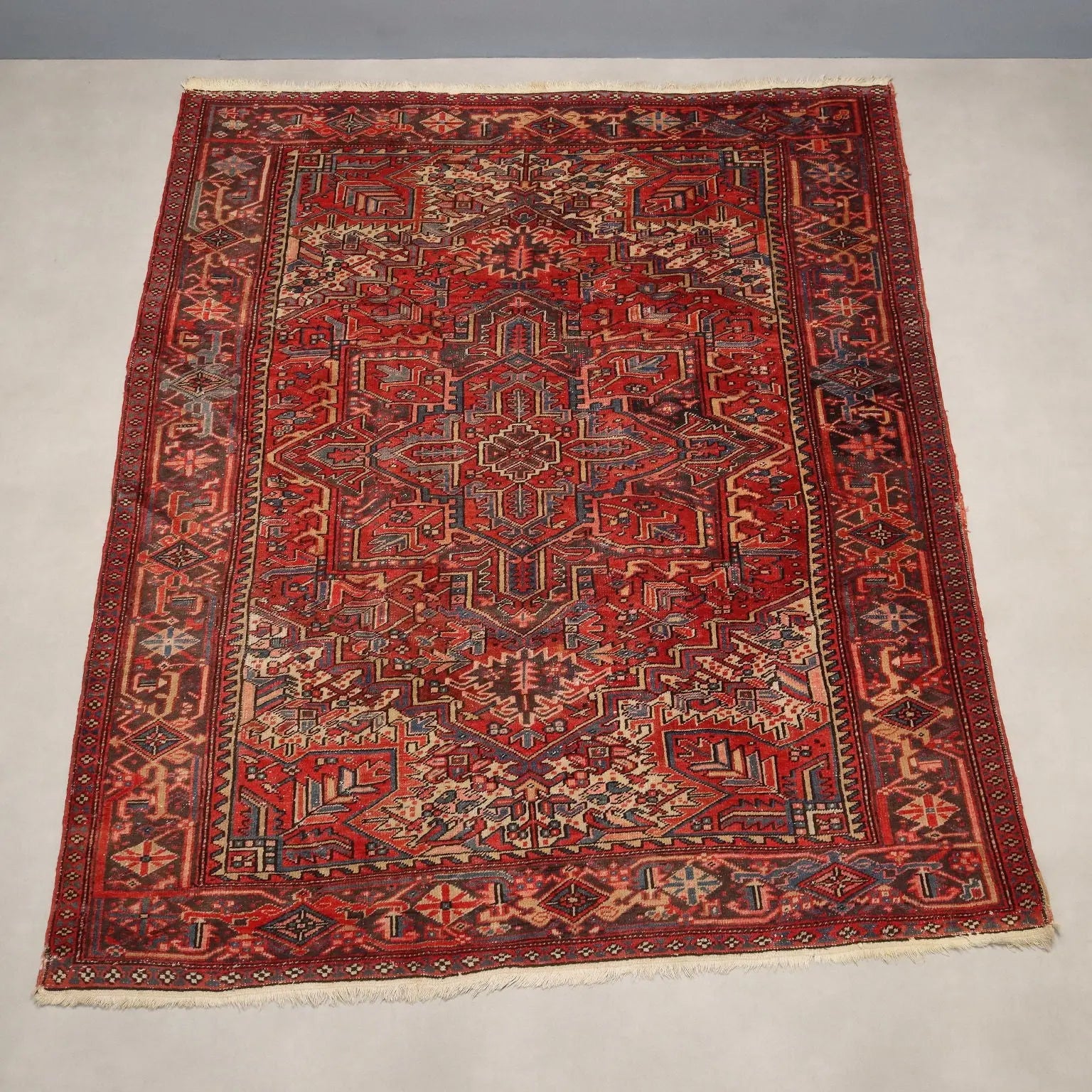Antique Asian Carpet Cotton Hand Knotted 106 x 87 In - 106 x 87 In | Antiques | Carpets