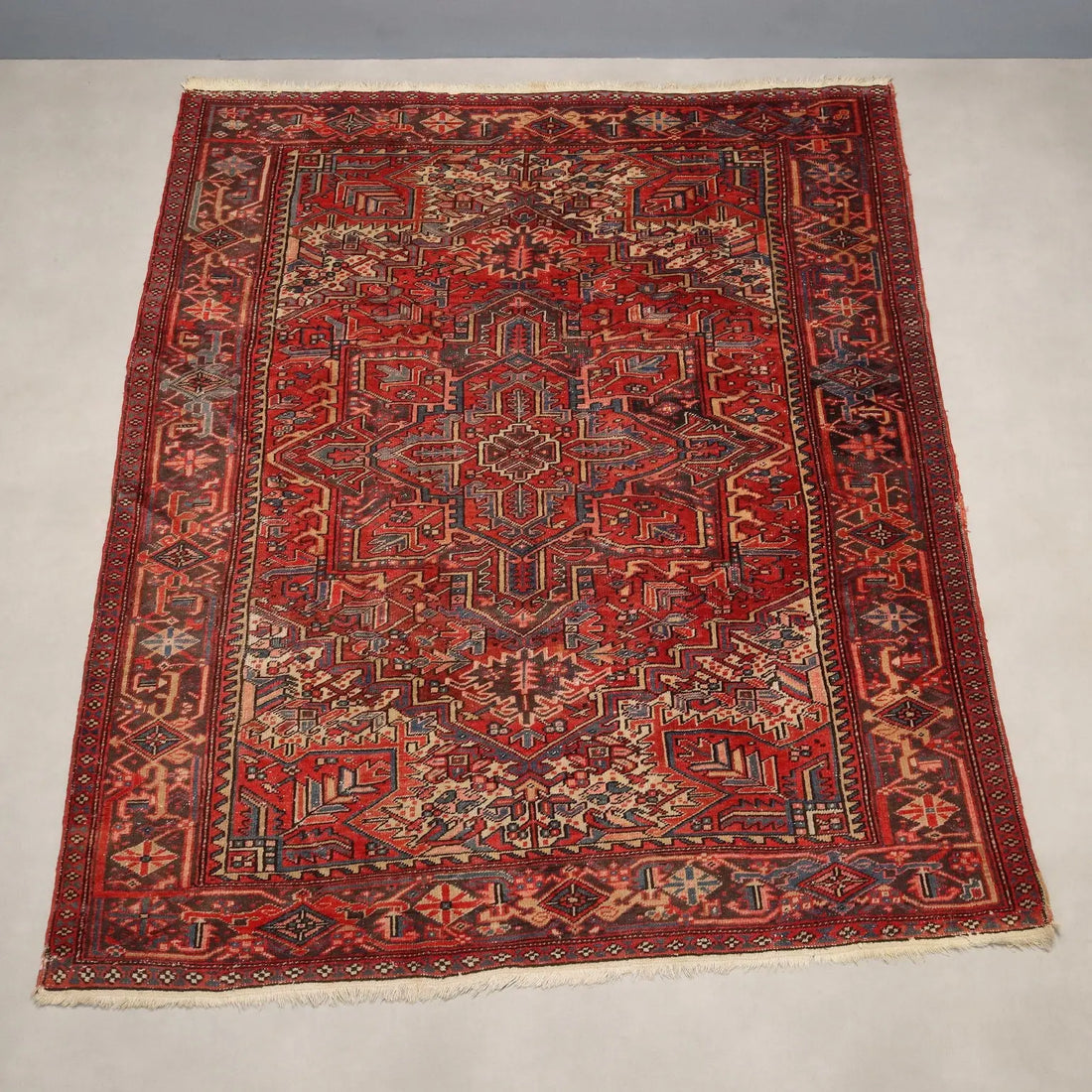 Antique Asian Carpet Cotton Hand Knotted 106 x 87 In - 106 x 87 In | Antiques | Carpets