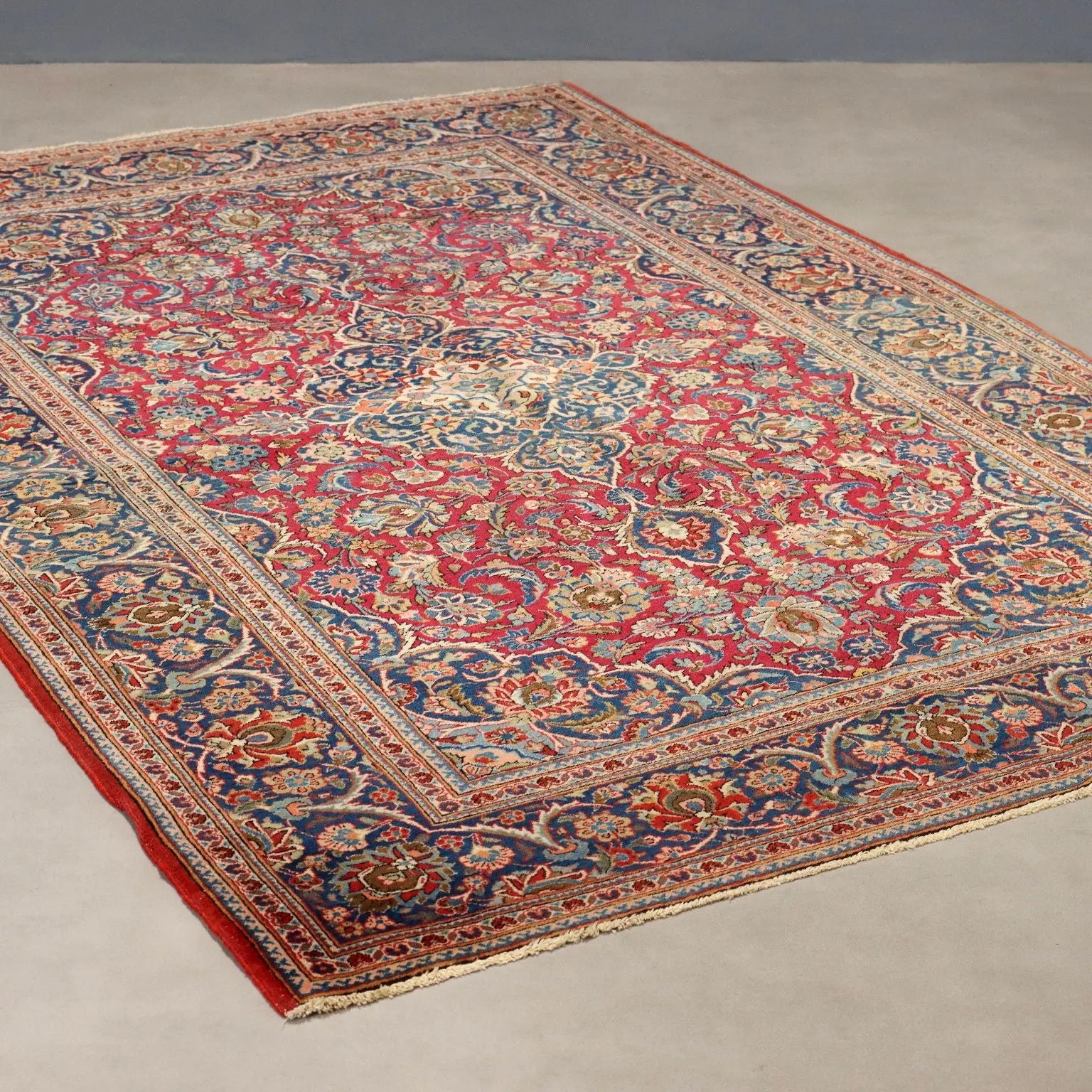 Antique Asian Carpet Cotton Extra-Thin Knot 79 x 51 In - 79 x 51 In | Antiques | Carpets