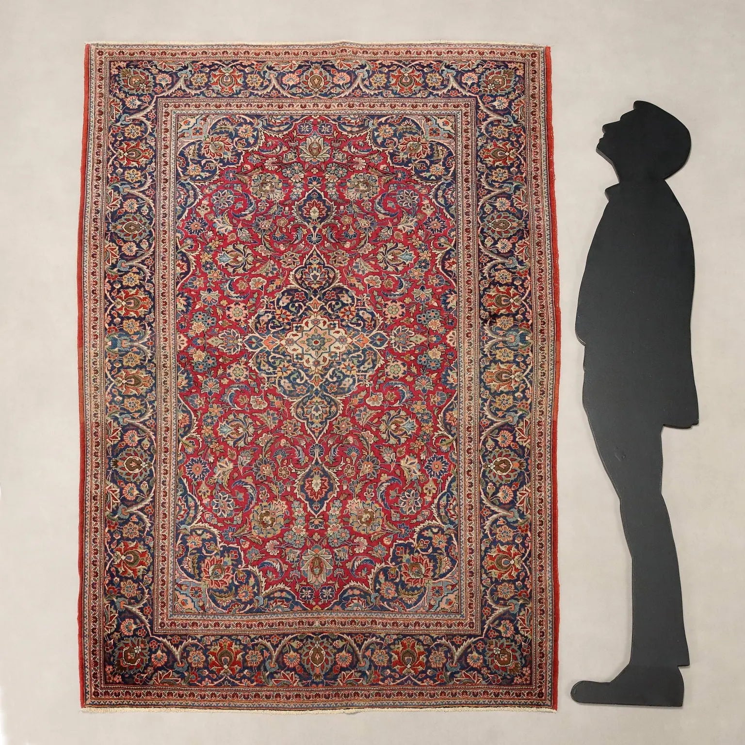 Antique Asian Carpet Cotton Extra-Thin Knot 79 x 51 In - 79 x 51 In | Antiques | Carpets