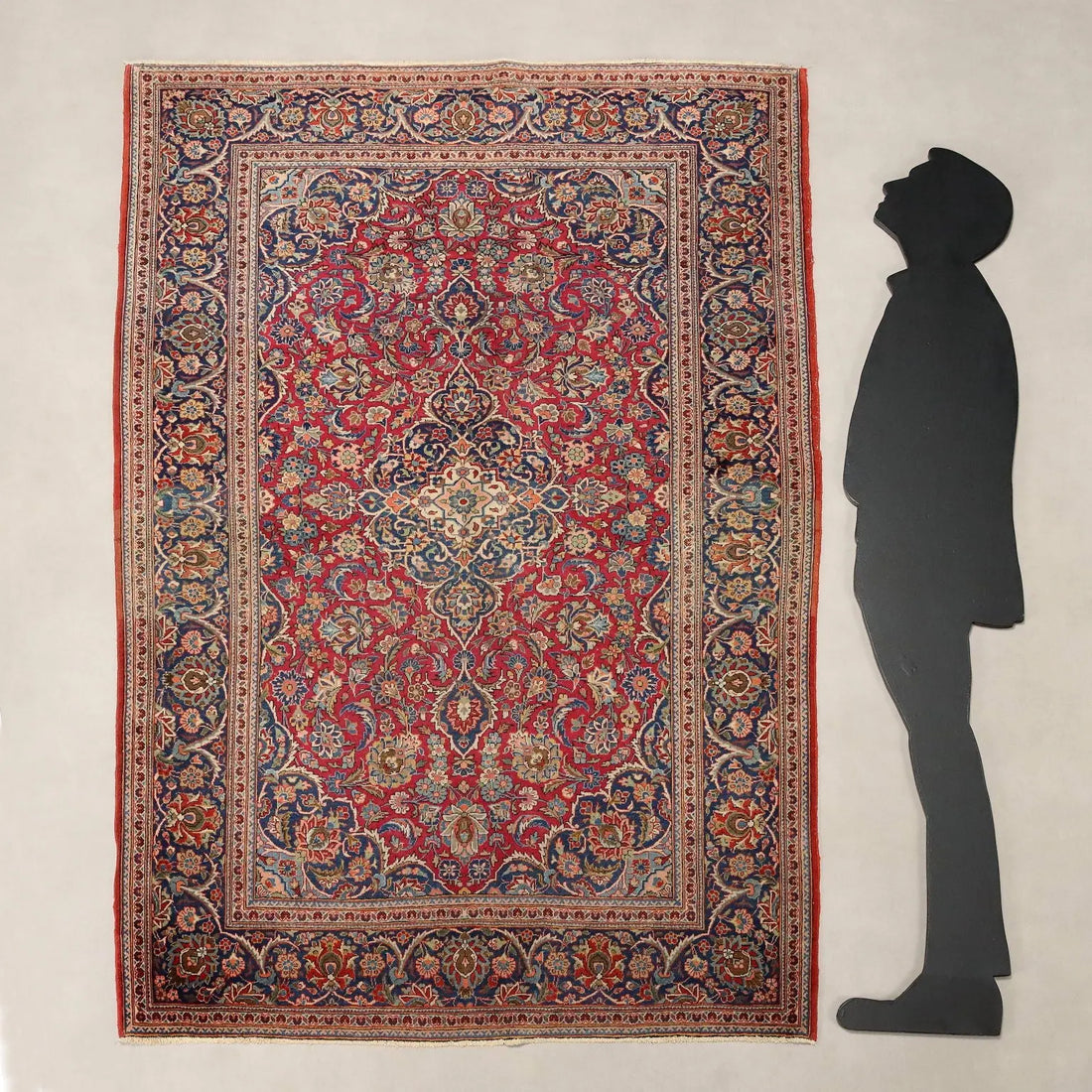 Antique Asian Carpet Cotton Extra-Thin Knot 79 x 51 In - 79 x 51 In | Antiques | Carpets