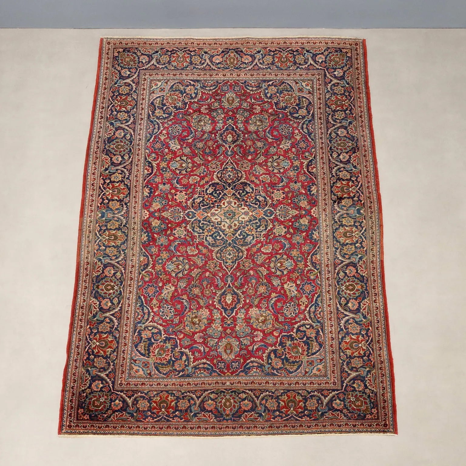 Antique Asian Carpet Cotton Extra-Thin Knot 79 x 51 In - 79 x 51 In | Antiques | Carpets