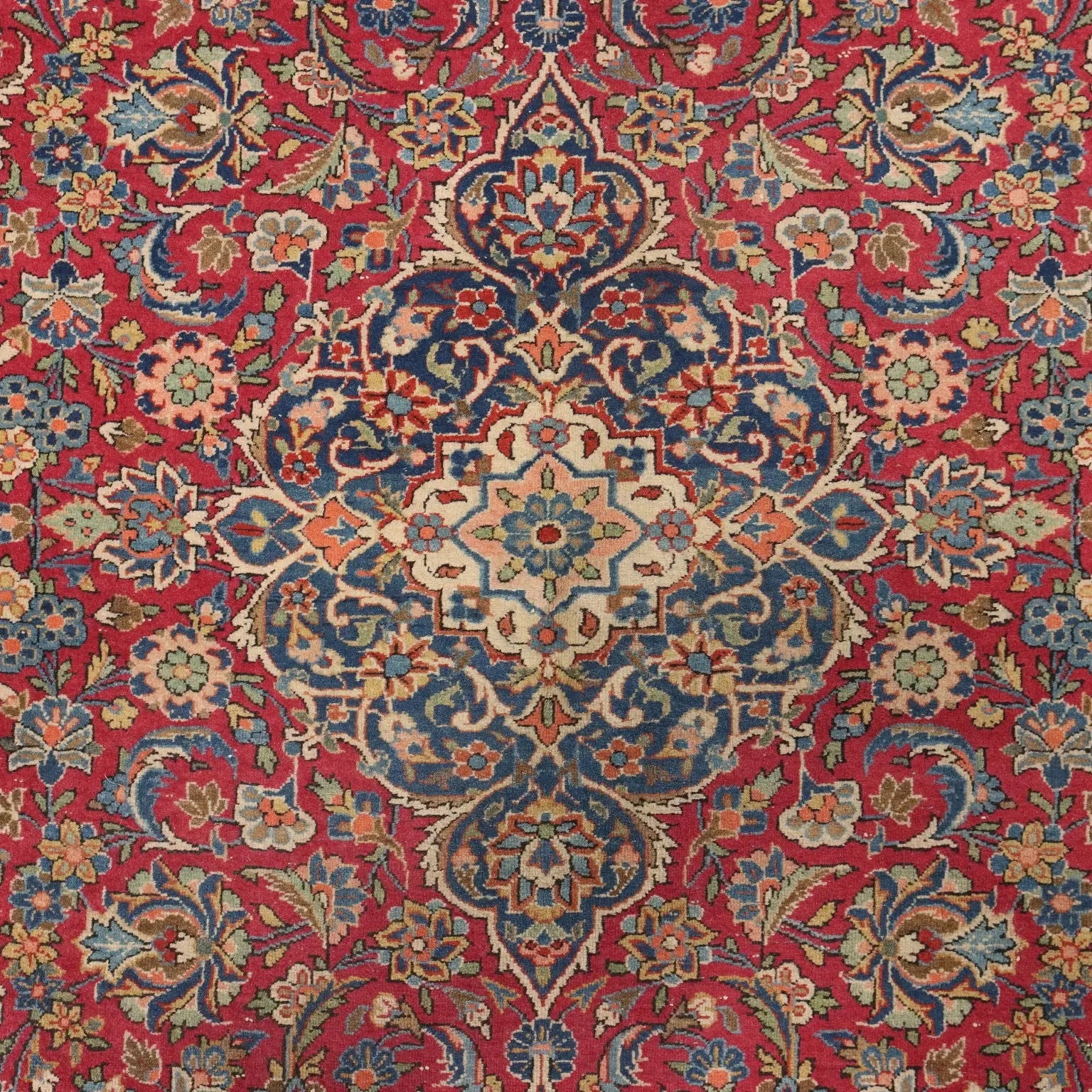 Antique Asian Carpet Cotton Extra-Thin Knot 79 x 51 In - 79 x 51 In | Antiques | Carpets