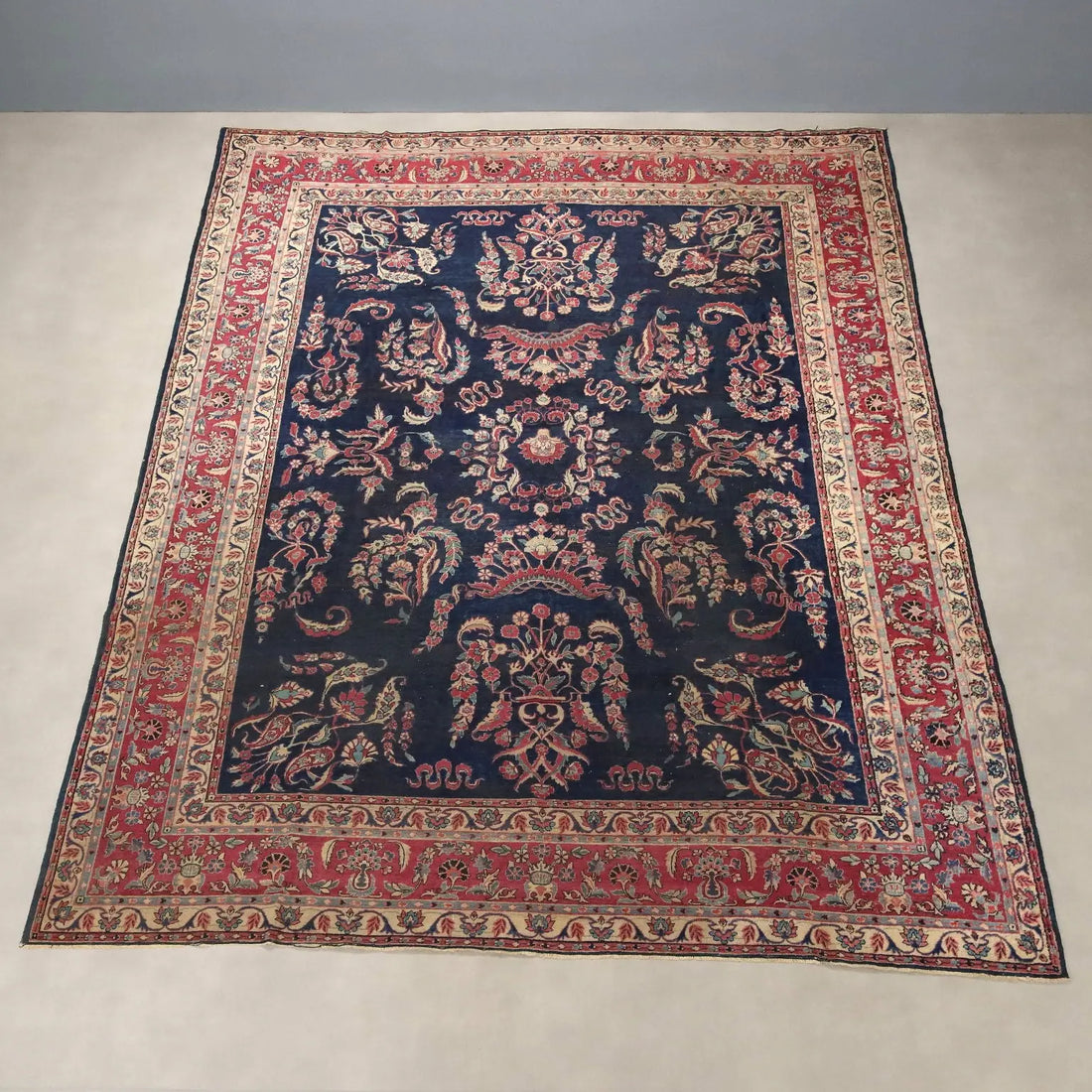 Antique Carpet Keshan Manchester Cotton Extra-Thin Knot 140 x 101 In - 140 x 101 In | Antiques | Carpets