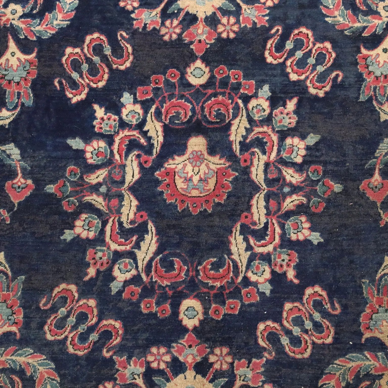 Antique Carpet Keshan Manchester Cotton Extra-Thin Knot 140 x 101 In - 140 x 101 In | Antiques | Carpets