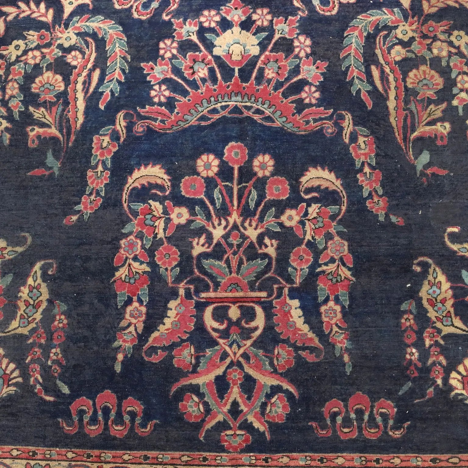 Antique Carpet Keshan Manchester Cotton Extra-Thin Knot 140 x 101 In - 140 x 101 In | Antiques | Carpets